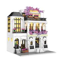 Blocos De Construção De Arquitetura Europeia, Brinquedo De Tijolos Para Jardim, Hotel, Vila, Vista