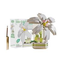 Blocos de Construção de Bonsai Artificial para Crianças - Kit de Plantas com Capa Anti-Poeira