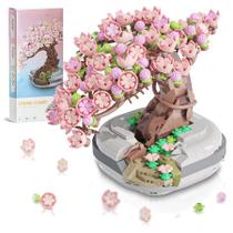 Blocos de construção de brinquedo EasyAgo Sakura Bonsai Mini Tree 426 unidades Blocos de construção de brinquedo EasyAgo Sakura Bonsai Mini Tree 426 unidades