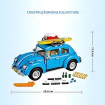 Blocos De Construção De Carro Escaravelho Azul Clássico, Modelo De Veículo Criativo, Brinquedos De