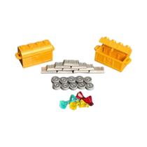 Blocos De Construção De Dinheiro Com Padrão De Nota De 100 Dólares, Ouro E Prata, Brinquedos Para