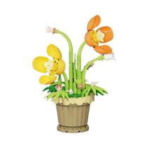 Blocos De Construção De Flores Eternas DIY Românticas, Decoração De Casa Em Vaso Livre,