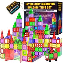 Blocos de construção de ladrilhos magnéticos Toy Desire Deluxe 57PC