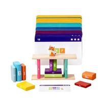 Blocos De Construção De Madeira Coloridos Montessori Jogo De Empilhamento Classificação De Formas