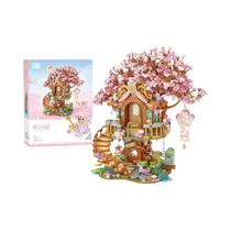 Blocos De Construção De Madeira Para Crianças LOZ-1380 Casa De Sorvete Panda Mini Modelo De Rua