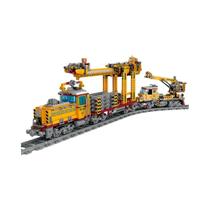 Blocos De Construção De Trem MOC City Power Modelo 3D Trilhos De Ferrovia Locomotiva Brinquedos Para