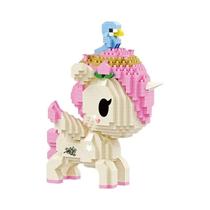 Blocos de Construção de Unicórnio Criativos para Meninas - Brinquedo de Micropartículas