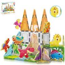 Blocos de construção: dinossauro PicassoTiles com 8 figuras de ação Blocos de construção: dinossauro PicassoTiles com 8 figuras de ação