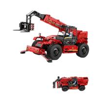 Blocos De Construção DIY Para Crianças, Empilhadeira Telescópica Com Controle Remoto, Veículo De