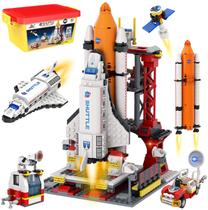 Blocos de construção do ônibus espacial WishLife City Space Exploration Shuttle