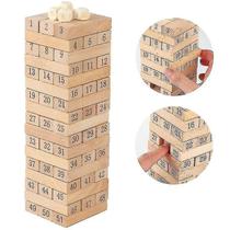 Blocos de construção Domino Jenga Game 51 unidades de madeira de tamanho grande Blocos de construção Domino Jenga Game 51 unidades de madeira de tamanho grande