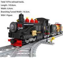 Blocos de construção e kits de modelos 3D Steam Train Retro Trains 25812