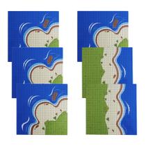 Blocos de construção e placas de base Apostrophe Games Island, pacote com 6