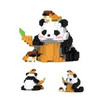 Blocos de Construção Educacionais DIY - Panda Chinês - Mini Animais - Presente para Crianças
