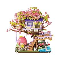 Blocos De Construção Educativos Lego Micro Partículas Casa De Flores Brinquedo Presente Para Meninas