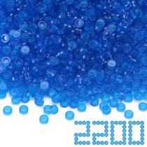 Blocos de construção Feleph 2200 peças de azulejos redondos 1x1 azuis escuros