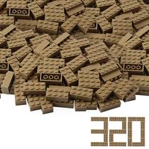 Blocos de construção Feleph 2x4 Bricks 320 peças Dark Tan Blocos de construção Feleph 2x4 Bricks 320 peças Dark Tan
