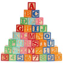 Blocos de construção Gemileo Wooden ABC Toy 36 unidades para crianças de 1 a 3 anos Blocos de construção Gemileo Wooden ABC Toy 36 unidades para crianças de 1 a 3 anos