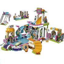 Blocos de construção Heart Lake City Summer Swimming Pool Castle Blocos de construção Heart Lake City Summer Swimming Pool Castle