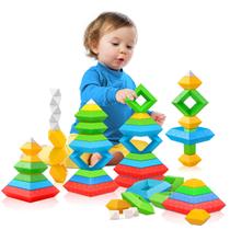 Blocos de construção Hieoby Montessori Toys, 30 unidades para crianças de 1 a 5 anos