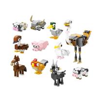 Blocos De Construção Infantis DIY 10 Em 1 Cidade Criatividade Mundo Animal Inseto Peixe Panda