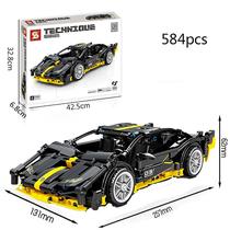 Blocos de construção Jiazhi Juggernaut Hurricane Sports Car 527 unidades