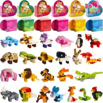 Blocos de construção JOYIN Valentines Animal w/ Hearts, 24 pacotes