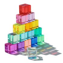 Blocos de construção KOAICS Rainbow Crystal Acrylic Cubes Kids