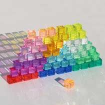 Blocos de construção KOAICS Rainbow Crystal Acrylic Cubes Kids Blocos de construção KOAICS Rainbow Crystal Acrylic Cubes Kids