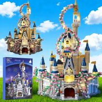 Blocos De Construção LED Castelo Da Princesa Casa Sakura Mini Bricks Brinquedo Para Adultos Presente