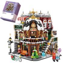 Blocos de construção LOZ Mini Bricks 1054 Christmas Coffee Shop