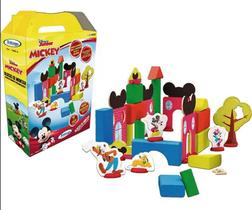 Blocos De Construção Madeira Educativo 71 Peças Mickey - 19665 - XALINGO