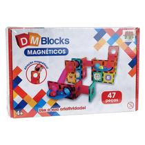 Blocos De Construção Magnético 47 Peças Dm Toys - Dmt6765