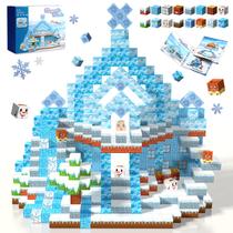 Blocos de construção magnéticos BrightBlox 120PCS Ice-Castle
