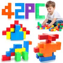 Blocos de construção magnéticos Chilvil 42PC para crianças de 5 anos ou mais