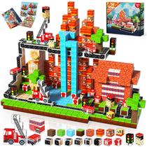 Blocos de construção magnéticos GoodyKing Fire Truck 100 unidades para crianças Blocos de construção magnéticos GoodyKing Fire Truck 100 unidades para crianças