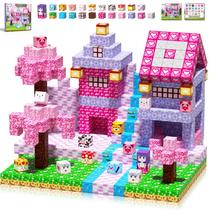 Blocos de construção magnéticos Magpixel Cubes 100 PCS Pink 3-12Y