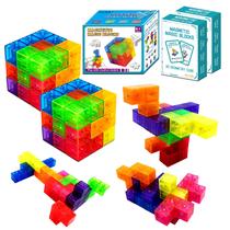 Blocos de construção magnéticos OUXIA Magic 3D Puzzle Cubes, conjunto de 7