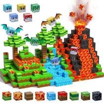 Blocos de construção magnéticos SKTMYY Volcano & Dinosaur Kids 3-9