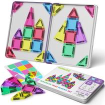 Blocos de construção magnéticos WMXDU Mini Magnetic Tiles 40 unidades