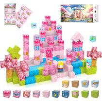 Blocos de construção magnéticos WSHIMIN Princess Castle 200 unidades