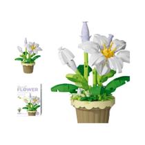 Blocos De Construção Micro DIY Para Crianças, Modelo De Buquê De Flores Eternas, Decoração De Mesa