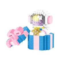 Blocos De Construção Micro Mini Astronauta Com Luz LED Que Melhoram a Estética Da Mesa Série Knew