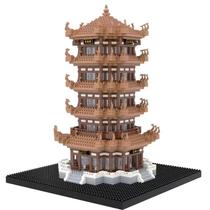 Blocos de construção Mini Torre do Guindaste Estilo Chinês, para Crianças Blocos de construção Mini Torre do Guindaste Estilo Chinês, para Crianças