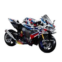 Blocos de Construção Moto 1000 RR 649 Peças, Modelo Técnico de Corrida