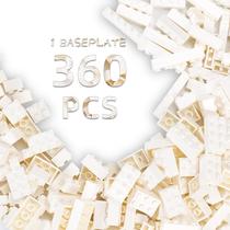 Blocos de construção Newbeoding 360 Pieces White Classic