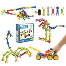 Blocos de Construção para Crianças, Brinquedos STEM para Meninos e Meninas, Playset de Brinquedos Divertidos para Crianças Criativas, Atividades Educacionais (70 PCS)