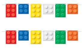 Blocos de construção Pennant Banners Beistle, 2 peças, multicoloridos Blocos de construção Pennant Banners Beistle, 2 peças, multicoloridos