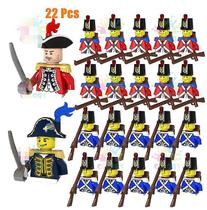 Blocos de construção: Soldado militar da Marinha Imperial da Segunda Guerra Mundial, vermelho, azul