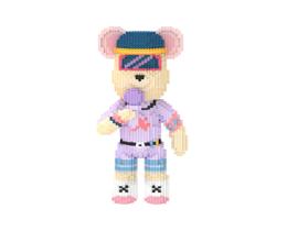 Blocos de construção Toy Bear OZTZ Creative Game 3D Bear Brick